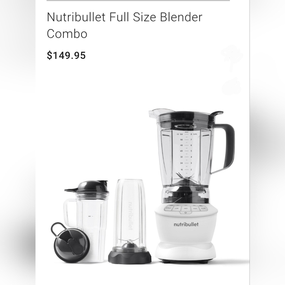 Nutribullet Other - Nutribullet Combo Blender 1200W Matte White  NIB